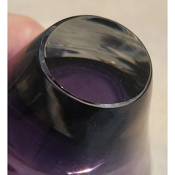 Rosenthal Purple Amethyst Art Glass Heart Bud Vase Paperweight 4” x 4” - Picture 3 of 10